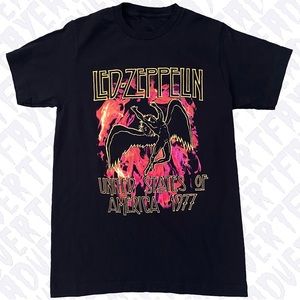 Led Zeppelin Ángel Flames Band T-Shirt